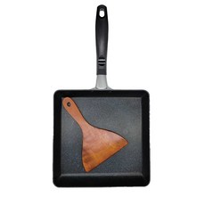 NEO CHEF 方型玉子燒平底鍋+漆木鍋鏟, 1組, 24 x 24 x 3.5 厘米