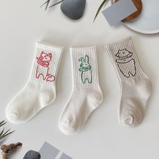 Bidangil 兒童 Hug Me 動物襪 3件組