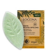 LOGONA 諾格那 大麻籽接骨木植物性護髮皂, 60克, 1個