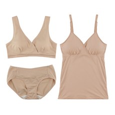 IUNIQUE 哺乳內衣+無袖哺乳背心+內褲