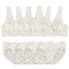 MOMBA V領哺乳內衣褲組4組