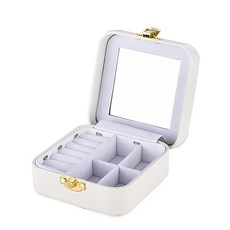 附鏡子LED燈閃亮迷你首飾盒, 1個