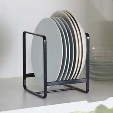 餐盤收納架 2入, 黑色的