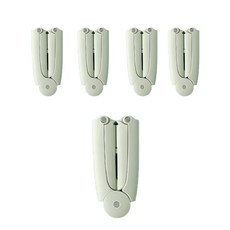 迷你旅行折疊衣架, 5個, 綠色