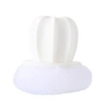 Peace Freedom 圓柄PP絲菜瓜布, 4 白色, 1個