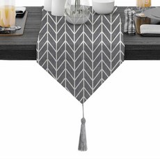 미니멀 북유럽 테이블 매트, 19 회색 물고기 뼈 재, 300 x 3600 x 30 mm