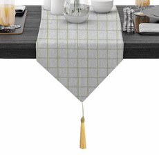 미니멀 북유럽 테이블 매트, 09 옐로우 3CM 그리드 베이지, 300 x 2600 x 30 mm