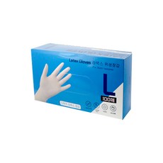 HOMEWEET 乳膠手套 LW100 L號, 1盒, 100入, 大(L)