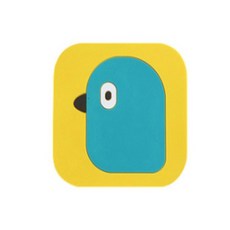 더풀문 카툰 실리콘 냄비받침, 옐로우, 1개