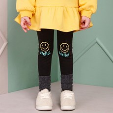 WALTON kids 女童微笑刷毛內搭褲