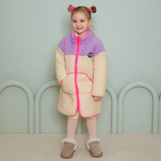 WALTON kids 孩童拼色羊毛外套