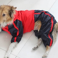 大型 小型 寵物雨衣, 01 紅色, 1個