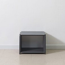 끌리마디자인 쫄보 미니 거실 DIY 모듈 멀티 수납장 오픈형, 그레이, 1개