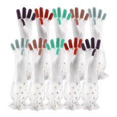 Lizjainy 手指刷橡膠手套, 01 短指刷, 5套