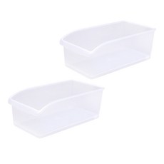 Moment透明廚房抽屜型塑膠收納盒 2入, 單色