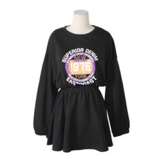 시크블랙 뉴로벤 밴딩 플리츠 롱 원피스 OPS6890K19