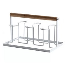 YMJ低立式廚房杯架, 白色的, 1個