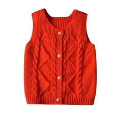 Crystal House 孩童正面鈕扣針織背心 295