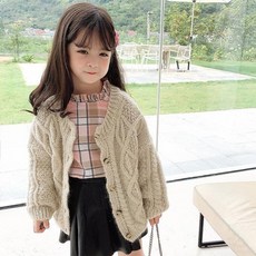 Angel Eye 兒童麻花針織開襟衫