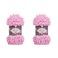 alize Linea Puppy Fine 手指編織毛線, 194淡粉色, 14m