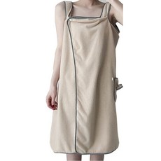 Sunjam 穿戴式浴巾 穿戴式毛巾, 米色, 1個