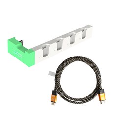 HOHOO 任天堂 Switch Joy-Con 充電器 綠白 + hdmi 2.0 連接線, 單一商品, 1套