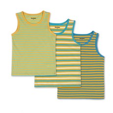 doridori 男款條紋撞色背心 3件組