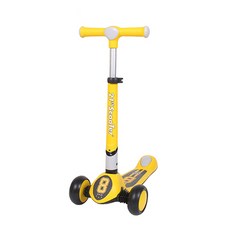 21st ScooTer Rowing Industry 兒童歐風競速一鍵折疊滑板車, 菠蘿黃