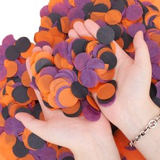 Joyparty 氣球裝飾圓形紙片 萬聖節色系組合, 橙色、黑色、紫色, 1個