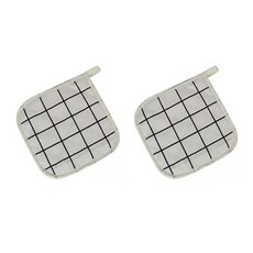 준다페스트 패턴 오븐용 전자렌지용 사각패드, 화이트, 2개