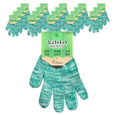 ilovegh 孩童彩色棉手套 L, 綠色, 20個