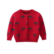 The Merci 女童用櫻桃女孩開襟衫