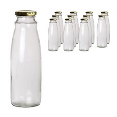 首爾包裝 果汁玻璃儲存瓶, 12個, 1L