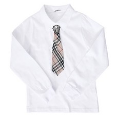 jackid 女童白色領結T恤