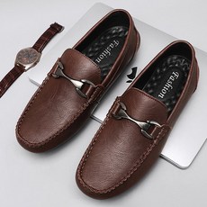 엘쏘 남성용 수제 버클 드라이빙 로퍼