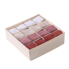 無紡佈內衣收納盒米色, 1個