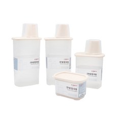 HANSSEM 雜糧儲藏盒組 1500ml 2入+1000ml+500ml, 混色