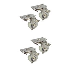 MASTER.S DS 22 系列不銹鋼輕質腳輪 DS 2230 ELP-BK 7.6cm 不銹鋼無噪音（白色）Flat-B/K (BK), 4個