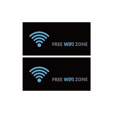 도시정원 아크릴 와이파이 표지판 가로형 2p, 블랙(B-10)