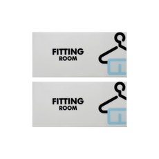 도시정원 아크릴 탈의실 표지판 가로형 2p, 화이트(W-67)