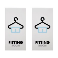 Garden in the City 壓克力試衣間標示牌 直式 2入, 白色(W-8)