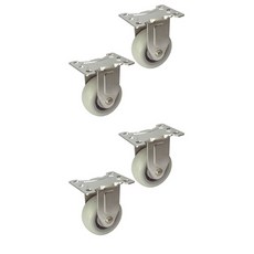 MASTER. S DS 22 系列 不銹鋼輕量型腳輪 DS 2230 ELP-R 7.6cm 不銹鋼靜音 (白色) 固定 (R), 4個