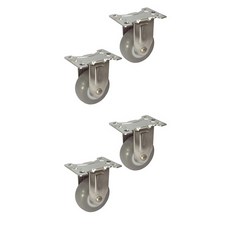 MASTER. S DS 22 系列 不鏽鋼輕量型腳輪 DS 2230 PUP-R 7.6cm 不鏽鋼聚氨酯 (灰色) 固定型 (R), 4個