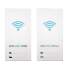 Garden in the City 壓克力WiFi帳號密碼標示牌 直立式 2入, 白色(W-9)