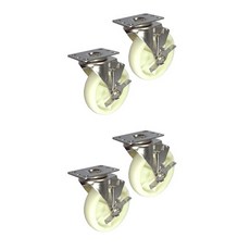 MASTER. S DS 22系列不鏽鋼輕量型腳輪 DS 2250 NYL-BK 12.7cm 不鏽鋼尼龍 (白色) 平板-B/K(BK), 4個