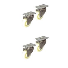 MASTER. S DS 22 系列 不鏽鋼輕量型腳輪 DS 2230 NYL-S 7.6cm 不鏽鋼 尼龍 (白色) 平板-旋轉(S), 4個