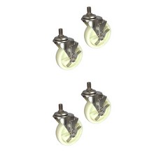 MASTER. S DS 22系列 不鏽鋼 輕量型 腳輪 DS 2250 NYL-BT BK 12.7cm 不鏽鋼 尼龍 (白色) 螺栓-B/K, 4個