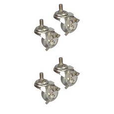 MASTER. S DS 22系列 不鏽鋼 輕量用 腳輪 DS 2230 PUP-BT BK 7.6cm 不鏽鋼 聚氨酯 (灰色) 螺栓-B/K, 4個