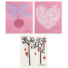 milema 芬蘭花色抹布 C款 3入組, 1套