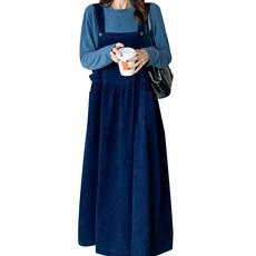 Genie Shop 孕婦燈芯絨吊帶連身裙